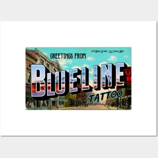 Blue Line Tattoo La Crosse WI Vintage Postcard Posters and Art